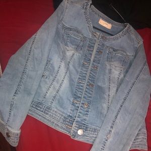 Blue jean jacket.